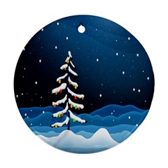 Christmas Xmas Fall Tree Ornament (round) by Nexatart