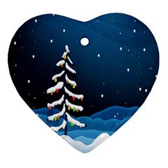 Christmas Xmas Fall Tree Ornament (heart) by Nexatart