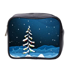 Christmas Xmas Fall Tree Mini Toiletries Bag 2-side by Nexatart