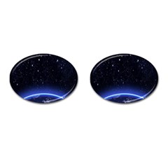 Christmas Xmas Night Pattern Cufflinks (oval)