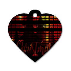 Christmas Advent Gloss Sparkle Dog Tag Heart (one Side) by Nexatart