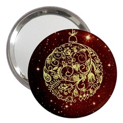 Christmas Bauble 3  Handbag Mirrors by Nexatart