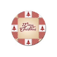 Christmas Xmas Patterns Pattern Magnet 3  (round) by Nexatart