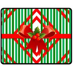 Christmas Gift Wrap Decoration Red Double Sided Fleece Blanket (medium)  by Nexatart