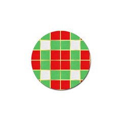 Christmas Fabric Textile Red Green Golf Ball Marker (4 Pack) by Nexatart