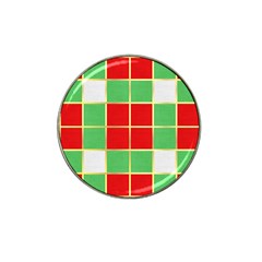 Christmas Fabric Textile Red Green Hat Clip Ball Marker (10 Pack) by Nexatart