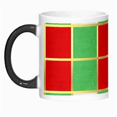 Christmas Fabric Textile Red Green Morph Mugs