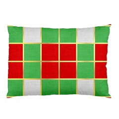 Christmas Fabric Textile Red Green Pillow Case