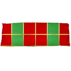Christmas Fabric Textile Red Green Body Pillow Case (dakimakura) by Nexatart