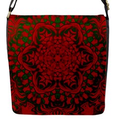 Christmas Kaleidoscope Art Pattern Flap Messenger Bag (s) by Nexatart