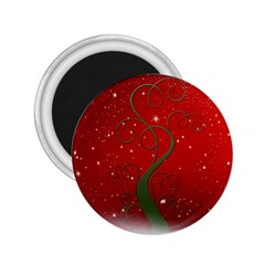 Christmas Modern Day Snow Star Red 2 25  Magnets by Nexatart