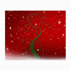 Christmas Modern Day Snow Star Red Small Glasses Cloth (2-side) by Nexatart