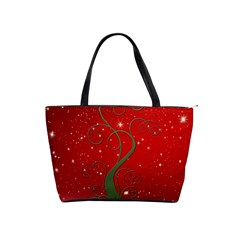 Christmas Modern Day Snow Star Red Shoulder Handbags by Nexatart