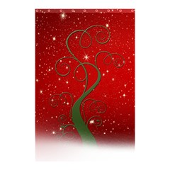Christmas Modern Day Snow Star Red Shower Curtain 48  X 72  (small)  by Nexatart