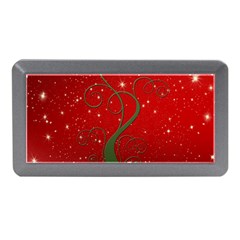 Christmas Modern Day Snow Star Red Memory Card Reader (mini) by Nexatart