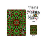 Christmas Kaleidoscope Pattern Playing Cards 54 (Mini)  Front - Spade4