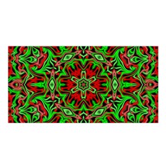 Christmas Kaleidoscope Pattern Satin Shawl by Nexatart