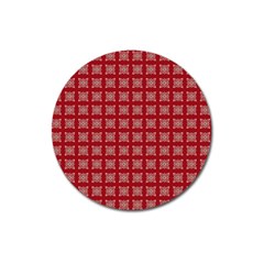 Christmas Paper Pattern Magnet 3  (round) by Nexatart