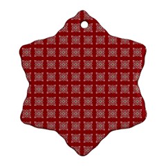 Christmas Paper Pattern Snowflake Ornament (two Sides)