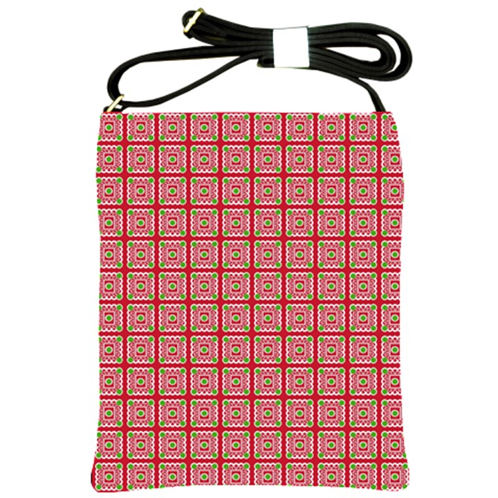 Christmas Paper Wrapping Pattern Shoulder Sling Bags