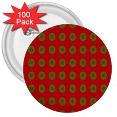 Christmas Paper Wrapping Paper 3  Buttons (100 Pack)  by Nexatart