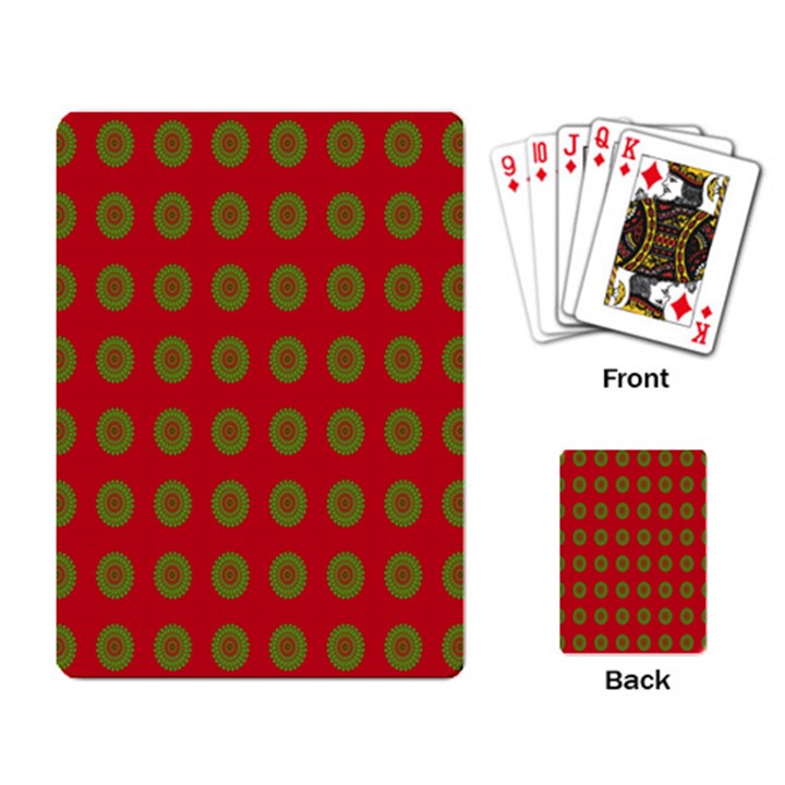 Christmas Paper Wrapping Paper Playing Card