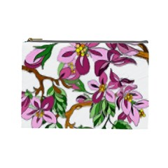 Lovely Flower Design  Cosmetic Bag (large)  by GabriellaDavid