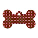 Christmas Paper Wrapping Pattern Dog Tag Bone (One Side) Front