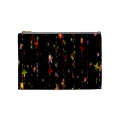 Christmas Star Advent Golden Cosmetic Bag (medium)  by Nexatart