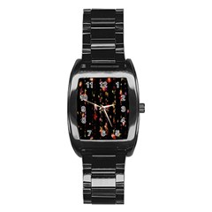 Christmas Star Advent Golden Stainless Steel Barrel Watch by Nexatart