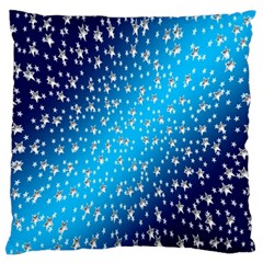 Christmas Star Light Advent Large Flano Cushion Case (two Sides)