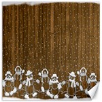 Christmas Snowmen Rustic Snow Canvas 12  x 12   11.4 x11.56  Canvas - 1