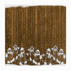 Christmas Snowmen Rustic Snow Medium Glasses Cloth by Nexatart