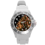 Christmas Tree Round Plastic Sport Watch (L) Front