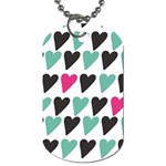 I Love You My Valentine (white) Our Two Hearts Pattern (white) Dog Tag (Two Sides) Back