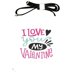 I Love You My Valentine (white) Our Two Hearts Pattern (white) Shoulder Sling Bags by FashionFling