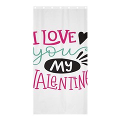 I Love You My Valentine (white) Our Two Hearts Pattern (white) Shower Curtain 36  X 72  (stall)  by FashionFling