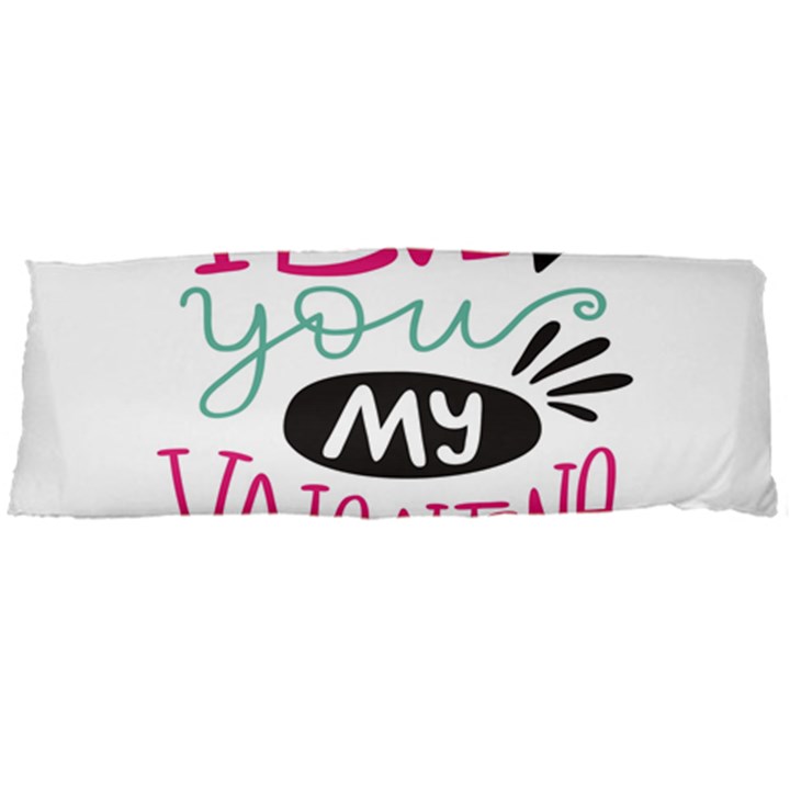 I Love You My Valentine (white) Our Two Hearts Pattern (white) Body Pillow Case Dakimakura (Two Sides)