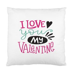 I Love You My Valentine / Our Two Hearts Pattern (white) Standard Cushion Case (one Side)