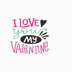 I Love You My Valentine / Our Two Hearts Pattern (white) Small Garden Flag (two Sides)