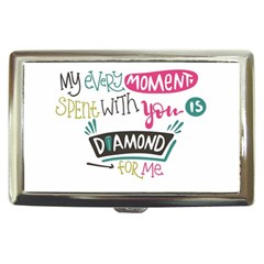 My Every Moment Spent With You Is Diamond To Me / Diamonds Hearts Lips Pattern (white) Cigarette Money Cases by FashionFling