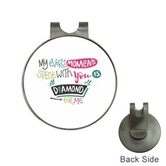 My Every Moment Spent With You Is Diamond To Me / Diamonds Hearts Lips Pattern (white) Hat Clips With Golf Markers by FashionFling