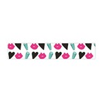 My Every Moment Spent With You Is Diamond To Me / Diamonds Hearts Lips Pattern (white) Flano Scarf (Mini) Back