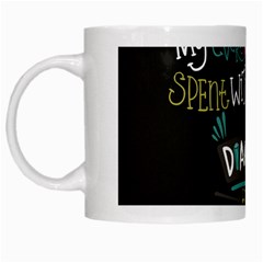 My Every Moment Spent With You Is Diamond To Me / Diamonds Hearts Lips Pattern (black) White Mugs