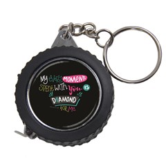 My Every Moment Spent With You Is Diamond To Me / Diamonds Hearts Lips Pattern (black) Measuring Tapes by FashionFling