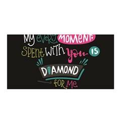 My Every Moment Spent With You Is Diamond To Me / Diamonds Hearts Lips Pattern (black) Satin Wrap by FashionFling