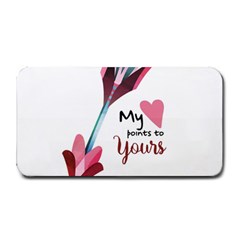 My Heart Points To Yours / Pink And Blue Cupid s Arrows (white) Medium Bar Mats by FashionFling