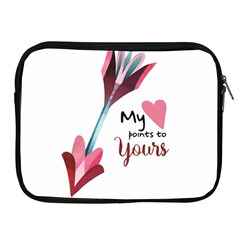 My Heart Points To Yours / Pink And Blue Cupid s Arrows (white) Apple Ipad 2/3/4 Zipper Cases by FashionFling