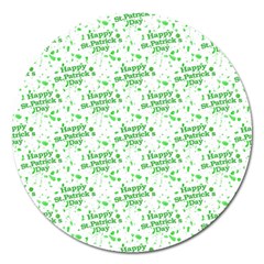 Saint Patrick Motif Pattern Magnet 5  (round) by dflcprints
