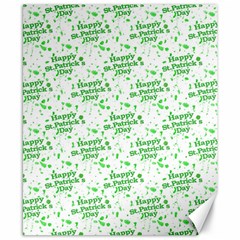 Saint Patrick Motif Pattern Canvas 8  X 10  by dflcprints